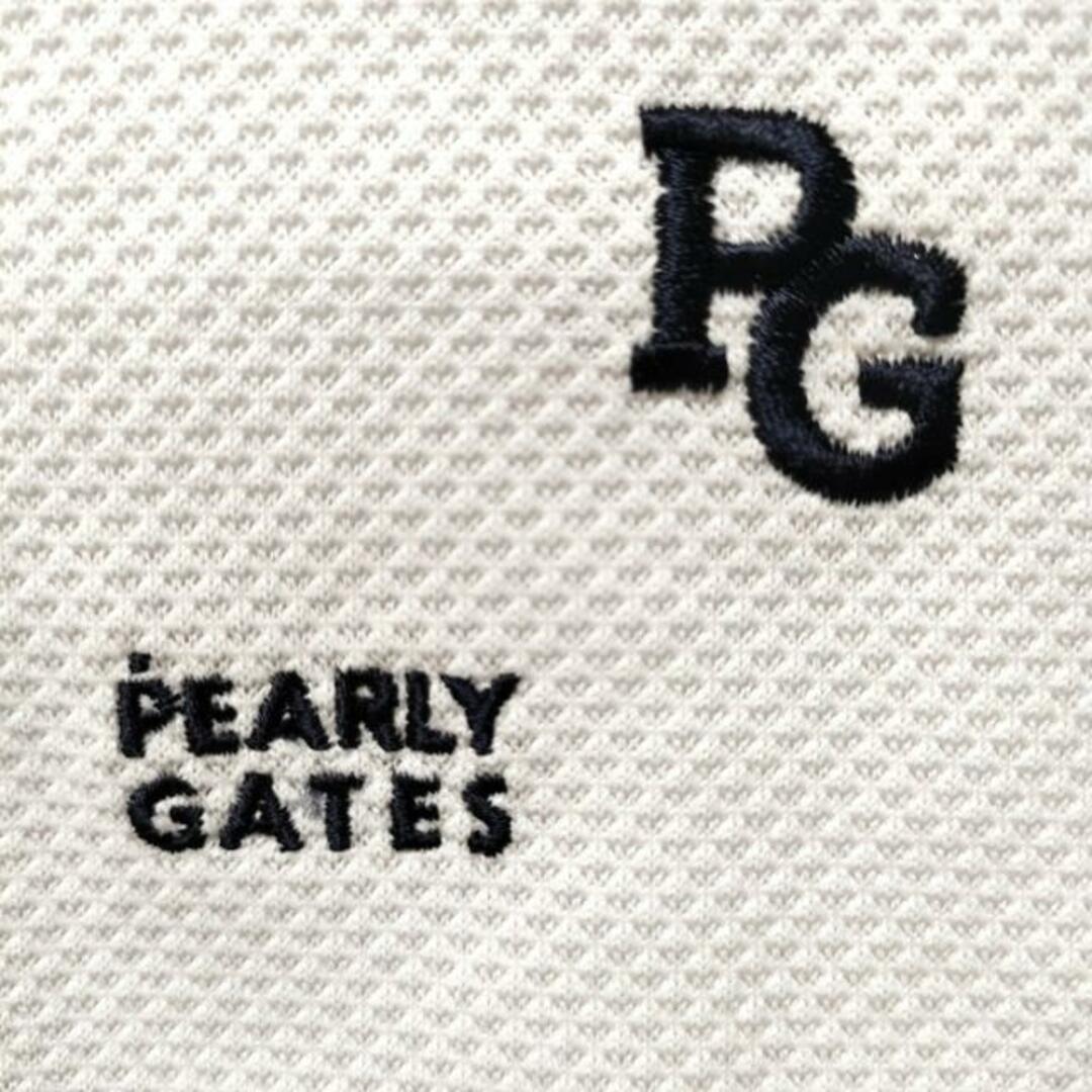 PEARLY GATES(パーリーゲイツ)のPEARLY GATES(パーリーゲイツ) 半袖ポロシャツ サイズ0 XS レディース - 白×黒×ダークネイビー レディースのトップス(ポロシャツ)の商品写真
