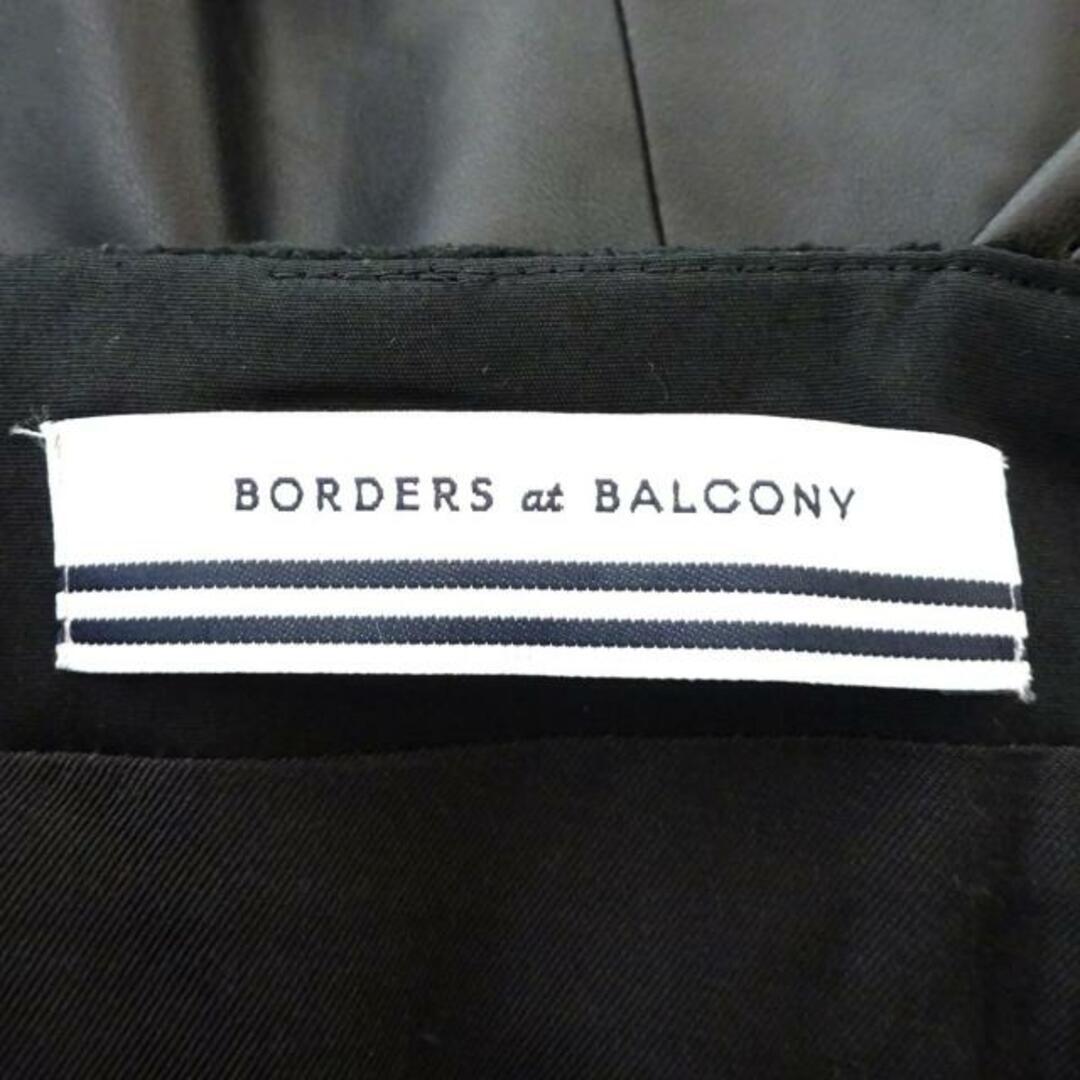 BORDERS at BALCONY(ボーダーズアットバルコニー)のBORDERS at BALCONY(ボーダーズアットバルコニー) ワンピース サイズ36 S レディース美品  - 黒×白 ノースリーブ/ロング/フェイクレザー/ボーダー レディースのワンピース(その他)の商品写真