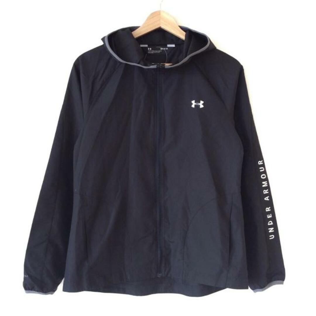 UNDER ARMOUR(アンダーアーマー)のUNDER ARMOUR(アンダーアーマー) ブルゾン レディース - 黒×グレー 長袖/ジップアップ/春/秋 レディースのジャケット/アウター(ブルゾン)の商品写真