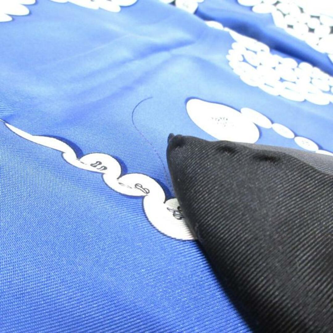 MOSCHINO(モスキーノ)のMOSCHINO(モスキーノ) スカーフ - ブルー×白×マルチ レディースのファッション小物(バンダナ/スカーフ)の商品写真