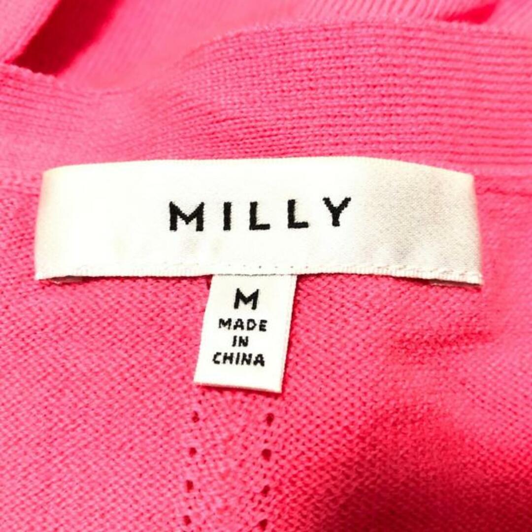 Milly(ミリー)のMILLY(ミリー) カーディガン サイズM レディース - ピンク 長袖 レディースのトップス(カーディガン)の商品写真