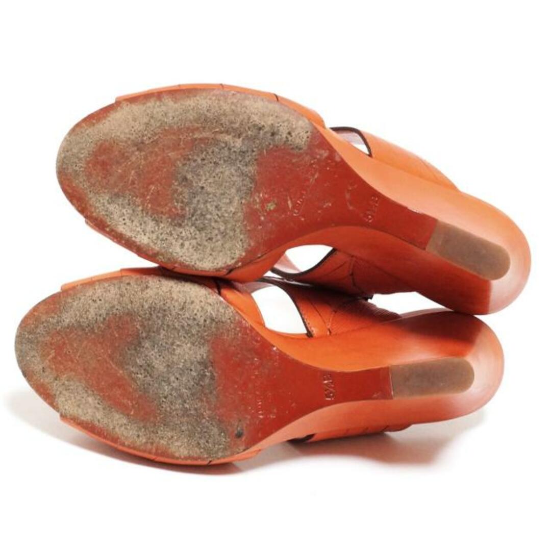 Cole Haan(コールハーン)のCOLE HAAN(コールハーン) サンダル 5 1/2 B レディース - オレンジ ウェッジソール レザー レディースの靴/シューズ(サンダル)の商品写真
