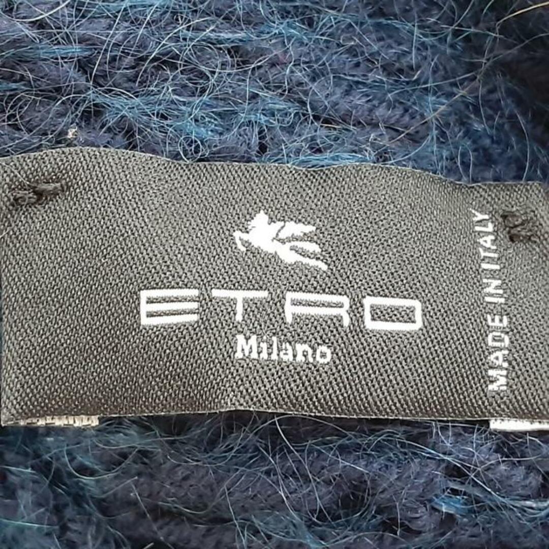 ETRO(エトロ)のETRO(エトロ) ワンピース サイズ46 L レディース美品  - ネイビー タートルネック/長袖/ロング レディースのワンピース(その他)の商品写真