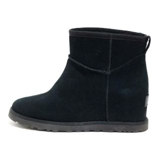 アグ(UGG)のUGG(アグ) ショートブーツ JAPAN 24 レディース美品  フェム ミニ 1104609 黒 インヒール ムートン(ブーツ)