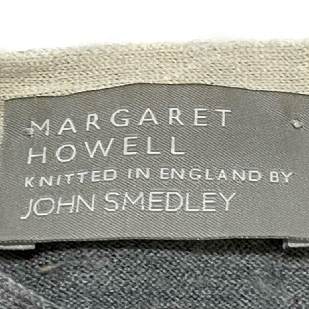 MARGARET HOWELL(マーガレットハウエル)のMargaretHowell(マーガレットハウエル) カーディガン サイズ2 M レディース - グレー×アイボリー 長袖/JOHN SMEDLEYコラボ レディースのトップス(カーディガン)の商品写真