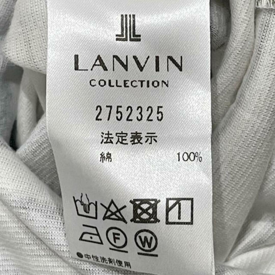 LANVIN COLLECTION(ランバンコレクション)のLANVIN COLLECTION(ランバンコレクション) ワンピース サイズ40 M レディース美品  - 白×ライトパープル×マルチ クルーネック/半袖/ひざ丈/ボーダー レディースのワンピース(その他)の商品写真