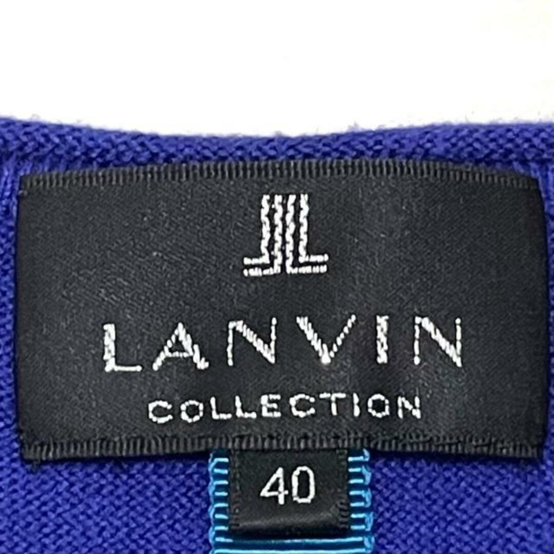 LANVIN COLLECTION(ランバンコレクション)のLANVIN COLLECTION(ランバンコレクション) 長袖セーター サイズ40 M レディース - ネイビー Vネック レディースのトップス(ニット/セーター)の商品写真