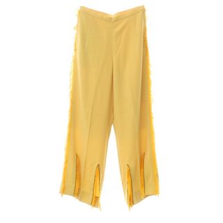 トーガ(TOGA)の【中古】トーガ TOGA アセテートポリエステル フリンジ ワイドパンツ イエロー【サイズ36】【レディース】(その他)