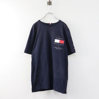 TOMMY HILFIGER - トミーヒルフィガー TOMMY HILFIGER ロゴプリント 半袖Tシャツ M/ネイビー トップス【2400013771603】