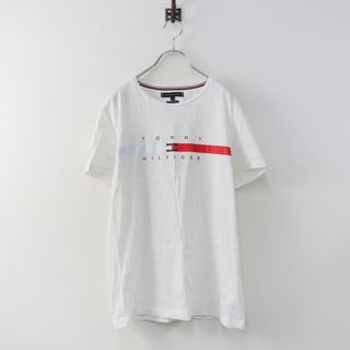 トミーヒルフィガー(TOMMY HILFIGER)のトミーヒルフィガー TOMMY HILFIGER ロゴプリント 半袖Tシャツ M/ホワイト トップス【2400013771627】(Tシャツ(半袖/袖なし))