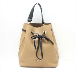 Furla - FURLA(フルラ) ハンドバッグ美品  コスタンザ ブラウン×黒 巾着型 レザー