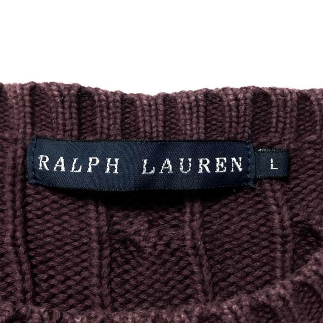Ralph Lauren(ラルフローレン)のRalphLauren(ラルフローレン) 長袖セーター サイズL レディース - ボルドー クルーネック レディースのトップス(ニット/セーター)の商品写真