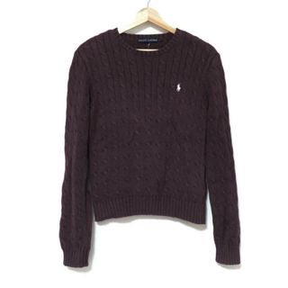 ラルフローレン(Ralph Lauren)のRalphLauren(ラルフローレン) 長袖セーター サイズL レディース - ボルドー クルーネック(ニット/セーター)