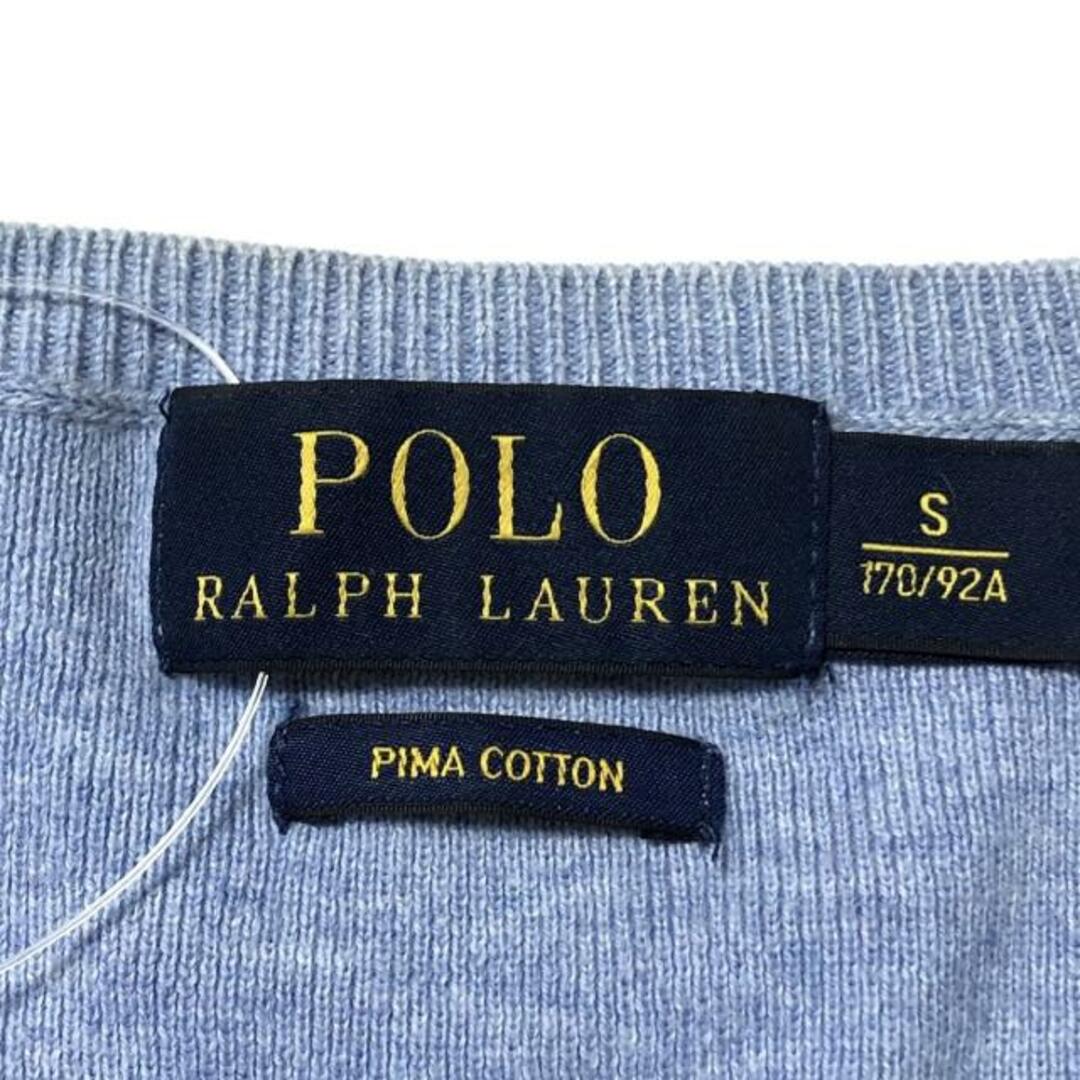 POLO RALPH LAUREN(ポロラルフローレン)のPOLObyRalphLauren(ポロラルフローレン) 長袖セーター サイズS メンズ - ライトブルー クルーネック メンズのトップス(ニット/セーター)の商品写真