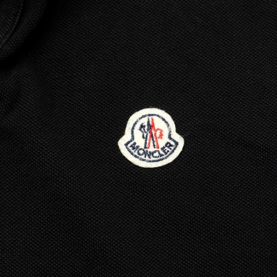 MONCLER(モンクレール)の【中古】モンクレール MONCLER 鹿の子コットン 半袖ポロシャツ ブラック【サイズM】【メンズ】 メンズのトップス(ポロシャツ)の商品写真