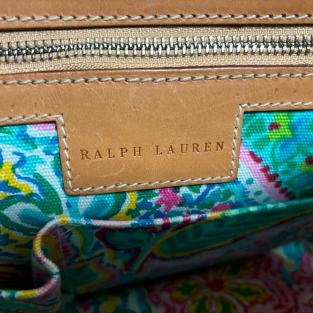 Ralph Lauren(ラルフローレン)のRalphLauren(ラルフローレン) トートバッグ美品  ビッグポニー ベージュ×ライトブルー ストロー×キャンバス レディースのバッグ(トートバッグ)の商品写真