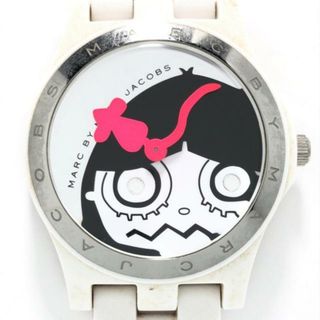 マークバイマークジェイコブス(MARC BY MARC JACOBS)のMARC BY MARC JACOBS(マークジェイコブス) 腕時計 - MBM4563 レディース ラインストーン 白×シルバー×黒(腕時計)