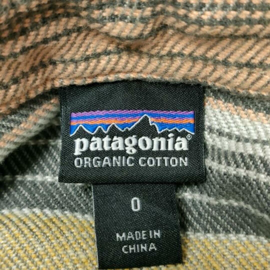 patagonia(パタゴニア)のPatagonia(パタゴニア) 長袖シャツブラウス サイズ0 XS レディース - グレー×オレンジ×マルチ ボーダー レディースのトップス(シャツ/ブラウス(長袖/七分))の商品写真