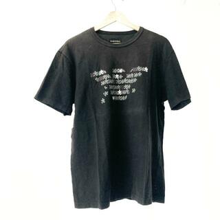 エンポリオアルマーニ(Emporio Armani)のEMPORIOARMANI(エンポリオアルマーニ) 半袖Tシャツ サイズL メンズ - 黒×グレー×マルチ クルーネック(Tシャツ/カットソー(半袖/袖なし))