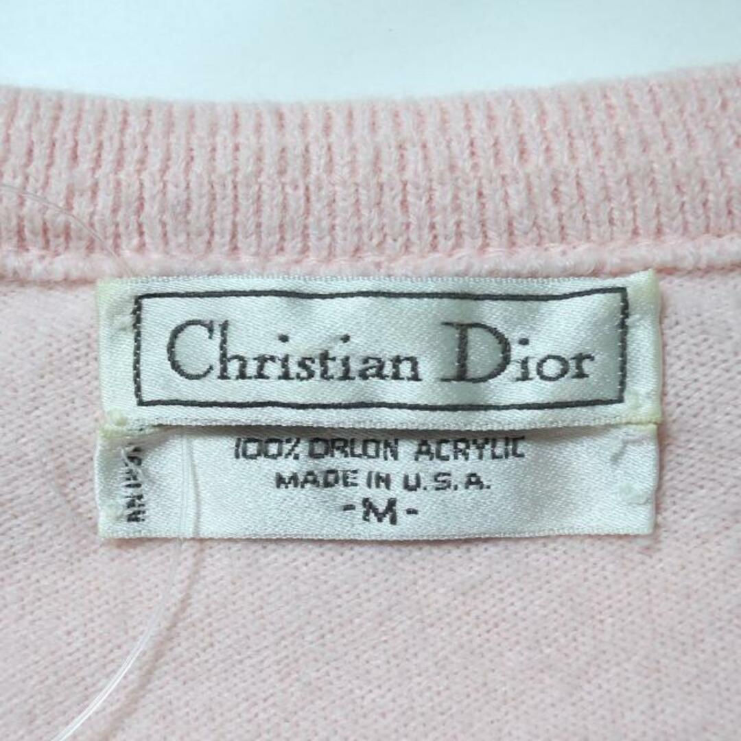 Christian Dior(クリスチャンディオール)のDIOR/ChristianDior(ディオール/クリスチャンディオール) 長袖セーター サイズM メンズ - ライトピンク Vネック メンズのトップス(ニット/セーター)の商品写真