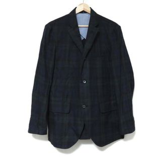 VAN(バン) ジャケット サイズL メンズ美品  - ダークグリーン×ダークネイビー×黒 長袖/チェック柄/オールシーズン(その他)