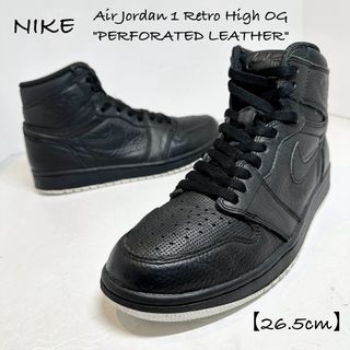 ナイキ(NIKE)のNIKE★エアジョーダン1★ハイ★555088-002★ブラック/黒白★26.5(スニーカー)