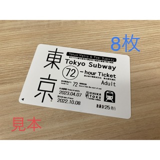 メトロ(METRO)の8枚未使用　東京メトロ全線都営地下鉄全線　乗り放題(鉄道乗車券)