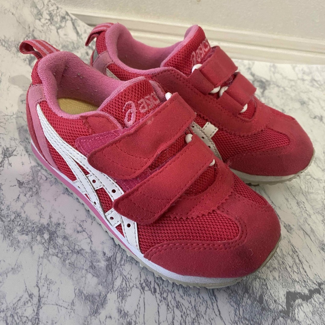 美品　asics アシックス　ピンク　16.5cm