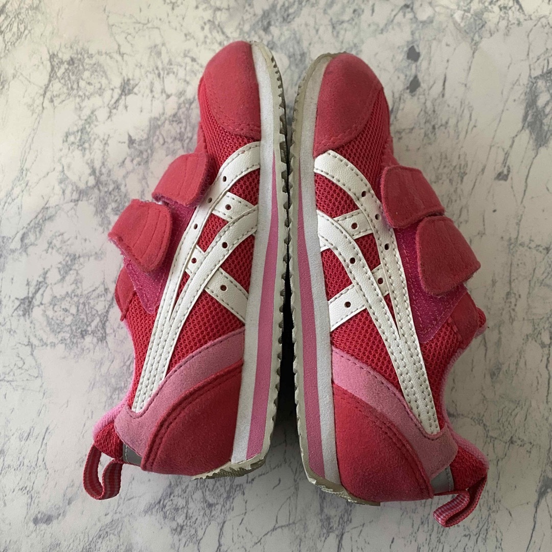 美品　asics アシックス　ピンク　16.5cm