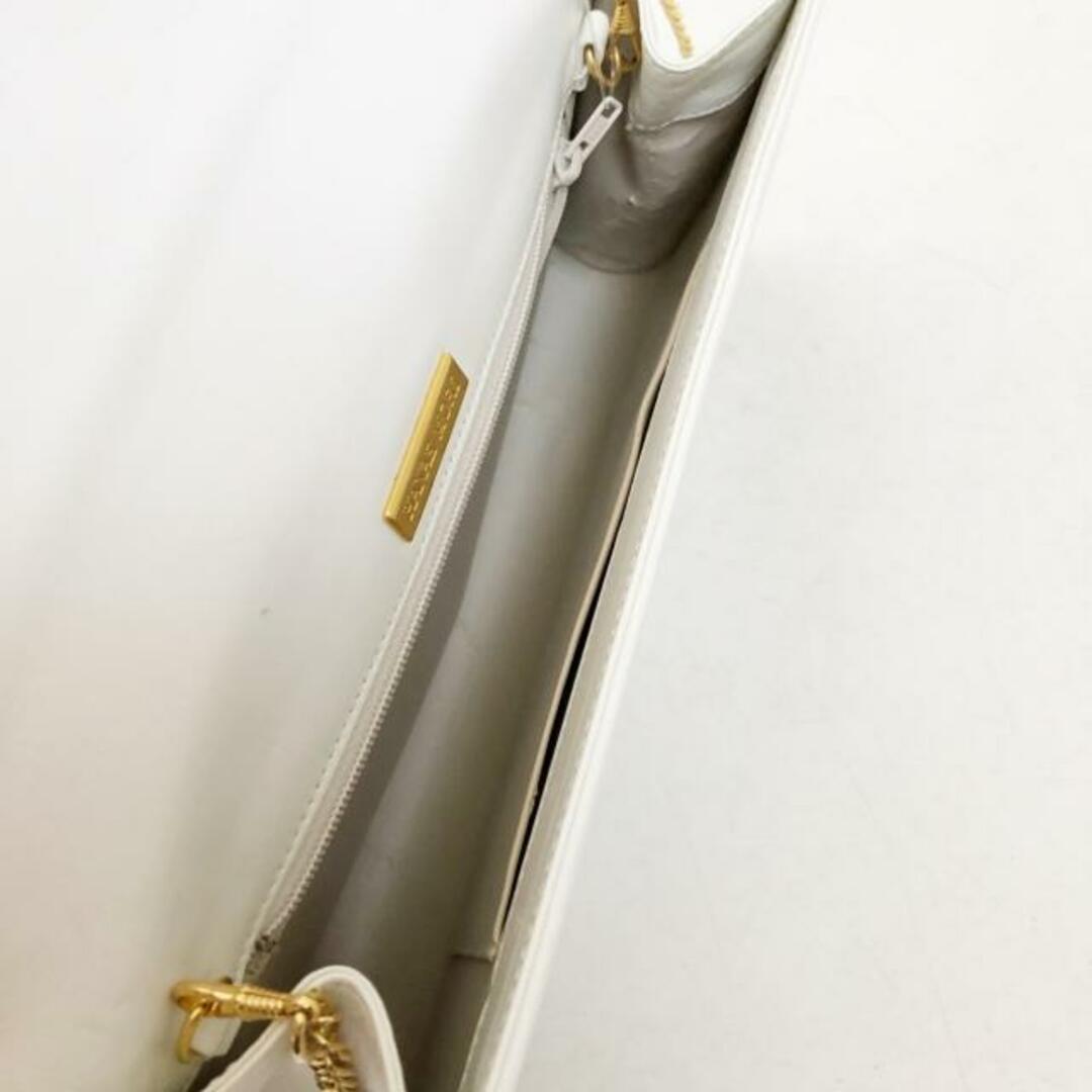 HANAE MORI(ハナエモリ)のHANAE MORI(ハナエモリ) ショルダーバッグ - 白×ゴールド レザー レディースのバッグ(ショルダーバッグ)の商品写真