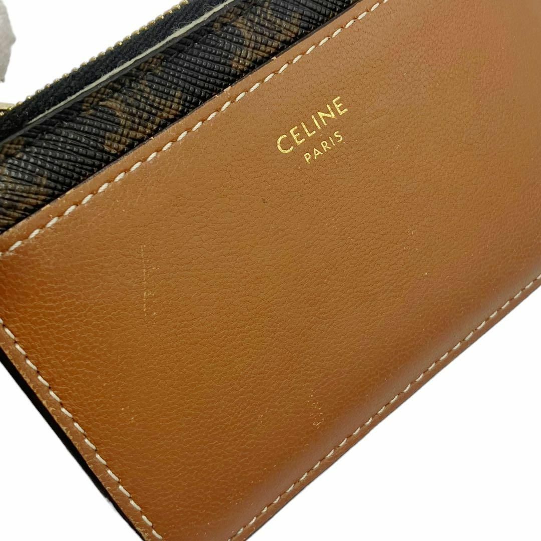 celine(セリーヌ)の⭐️良品⭐️ セリーヌ トリオンフキャンバス ジップ付き カードホルダー レディースのファッション小物(名刺入れ/定期入れ)の商品写真