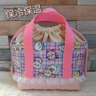 チイカワ(ちいかわ)のちいかわ　保冷保温　レース　ミニトート　巾着トート　お弁当袋(ランチボックス巾着)