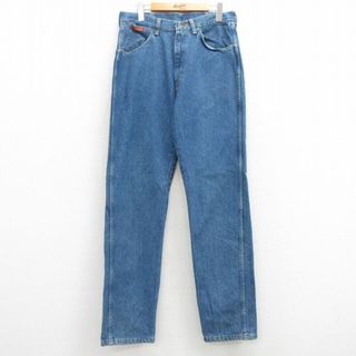 ラングラー(Wrangler)のW31★古着 ラングラー Wrangler ジーンズ メンズ 80年代 80s USA製 紺 ネイビー デニム 23jun27 中古 ボトムス ジーパン Gパン ロング パンツ(ワークパンツ/カーゴパンツ)