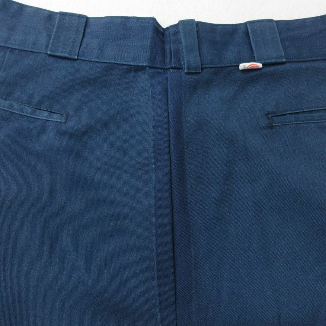 Dickies(ディッキーズ)のW36★古着 ディッキーズ Dickies ハーフ ワーク パンツ ショーツ メンズ 90年代 90s USA製 紺 ネイビー 23jun26 中古 ボトムス 短パン ショーパン メンズのパンツ(ワークパンツ/カーゴパンツ)の商品写真