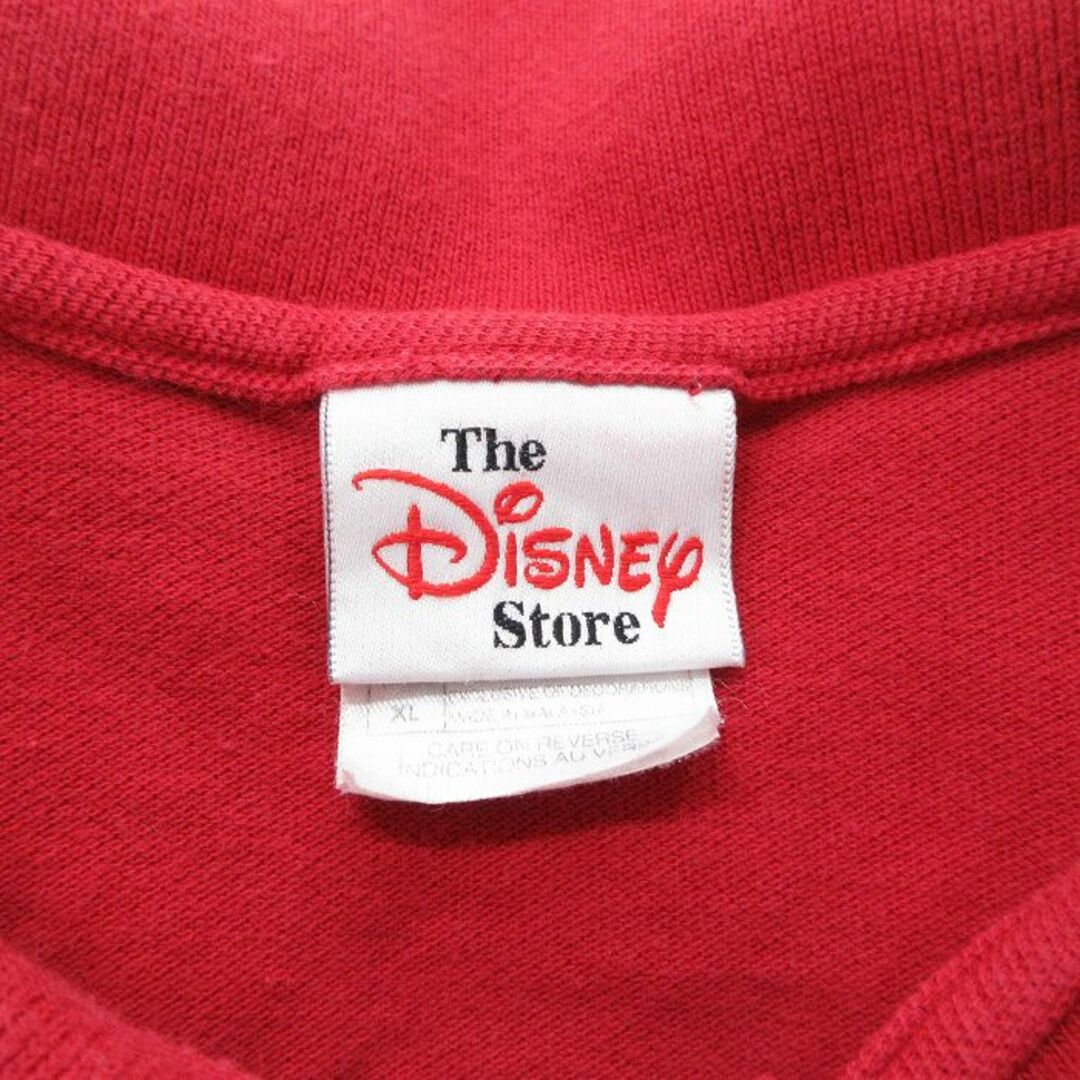 Disney(ディズニー)のXL★古着 半袖 ポロ シャツ メンズ 00年代 00s ディズニー DISNEY ミッキー MICKEY MOUSE 鹿の子 大きいサイズ コットン 赤 レッド 23jun29 中古 トップス メンズのトップス(ポロシャツ)の商品写真