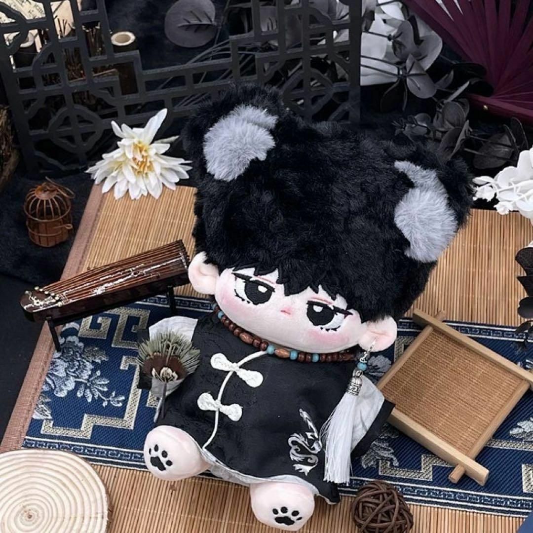 ぬい服 20センチ ぬいちゃん 着せ替え人形 4点セット 黒 漢服 ぬい服 20センチ ぬいちゃん 着せ替え人形 4点セット 黒 漢服