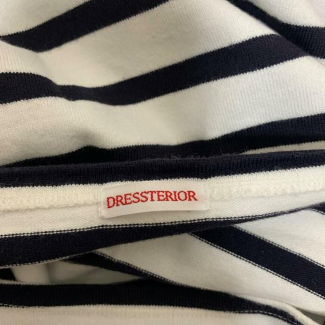 DRESSTERIOR(ドレステリア)のDRESSTERIOR(ドレステリア) 長袖カットソー サイズ36 S レディース美品  - 白×黒 ボーダー レディースのトップス(カットソー(長袖/七分))の商品写真