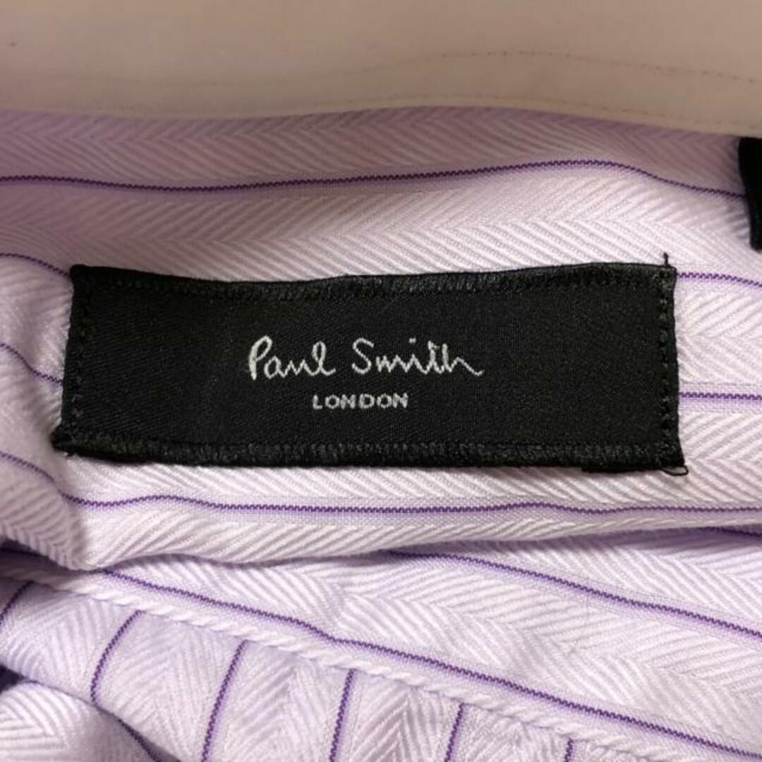 Paul Smith(ポールスミス)のPaulSmith(ポールスミス) 長袖シャツ サイズS メンズ - ライトパープル×パープル×白 ストライプ メンズのトップス(シャツ)の商品写真