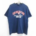 XL★古着 ヘインズ Hanes 半袖 ビンテージ Tシャツ メンズ 00年代 00s MLB ボストンレッドソックス 赤十字 レッド コットン クルーネック 紺 ネイビー メジャーリーグ ベースボール 野球 23jun26 中古