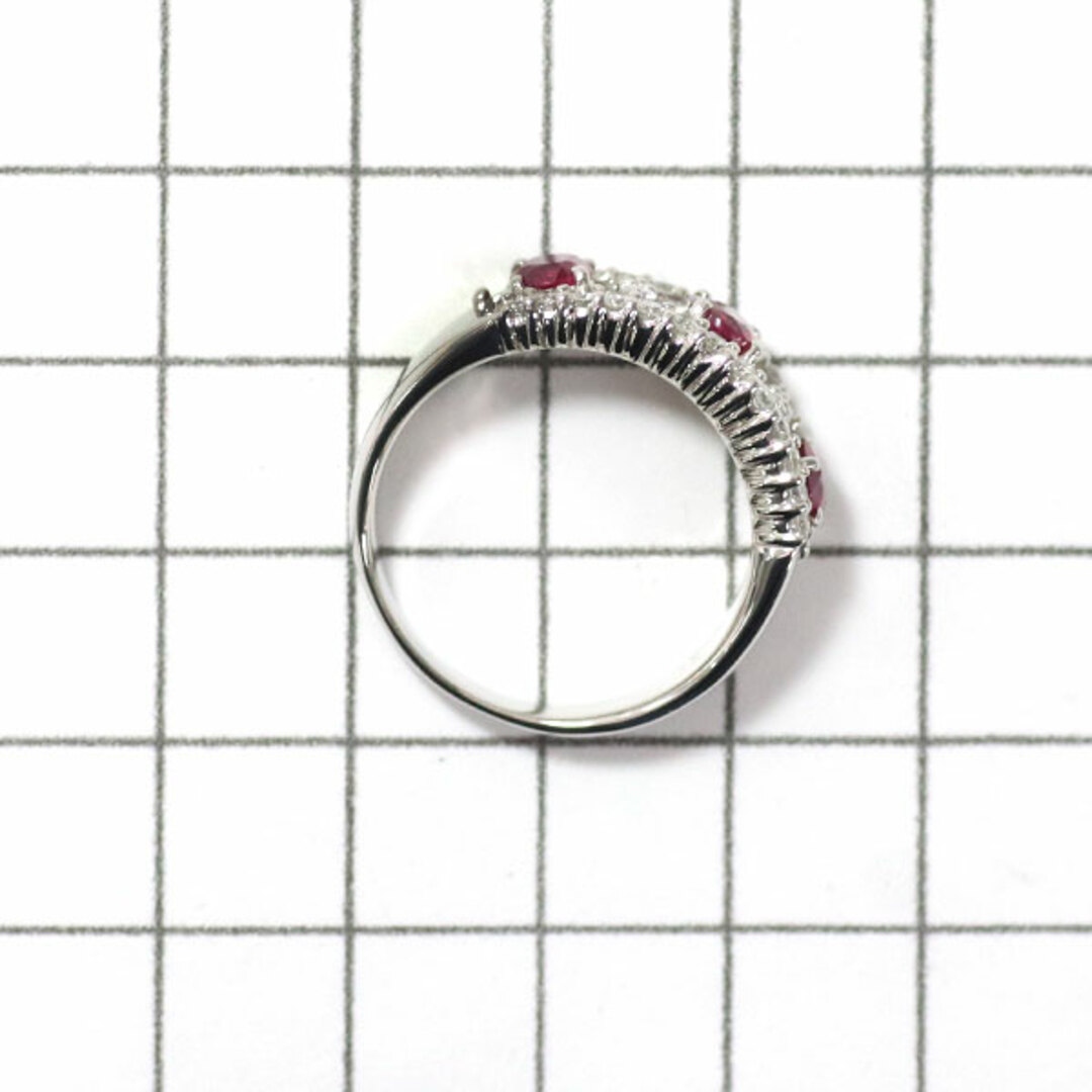 Pt900 オーバル ルビー ダイヤモンド リング 1.41ct D0.86ct レディースのアクセサリー(リング(指輪))の商品写真