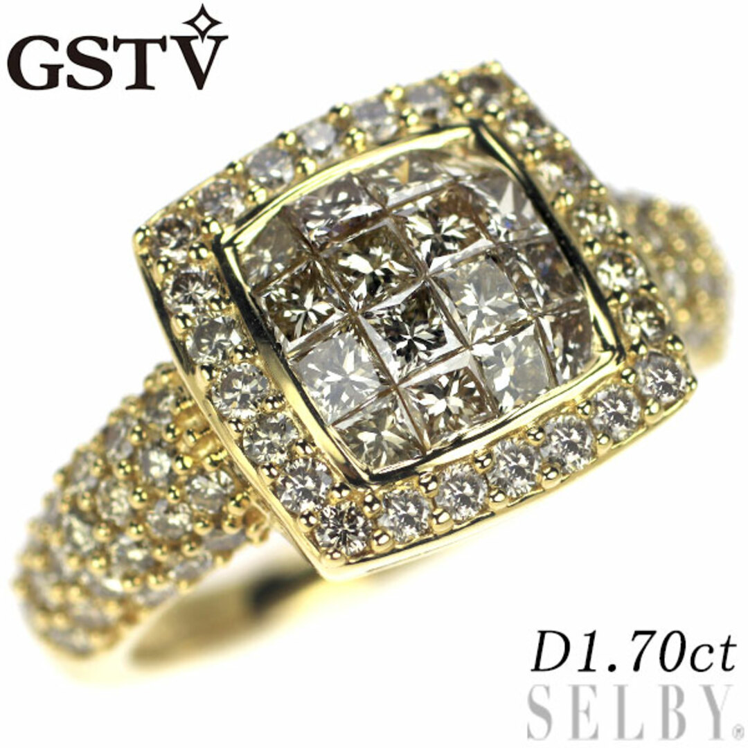 GSTV K18YG ダイヤモンド リング 1.70ct ミステリーセッティング レディースのアクセサリー(リング(指輪))の商品写真