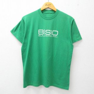 M★古着 半袖 ビンテージ Tシャツ メンズ 00年代 00s 大工 男性 クルーネック 緑 グリーン 23jun26 中古(Tシャツ/カットソー(半袖/袖なし))