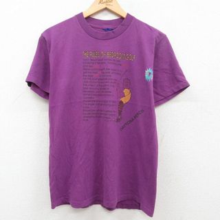 M★古着 半袖 ビンテージ Tシャツ メンズ 90年代 90s ゴルフ クルーネック 紫 パープル 23jun29 中古(Tシャツ/カットソー(半袖/袖なし))