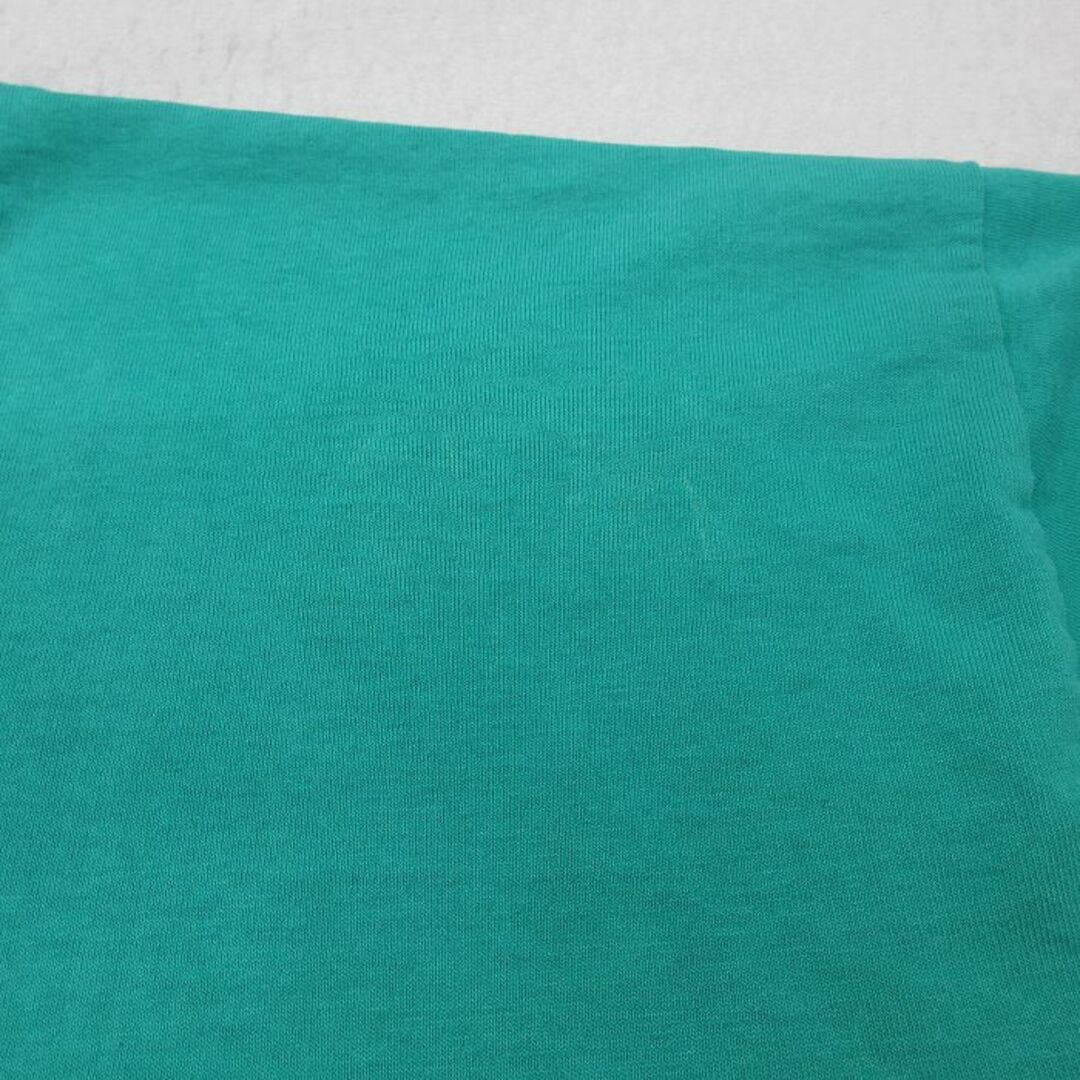 XL★古着 半袖 ビンテージ Tシャツ メンズ 90年代 90s トロフィー クルーネック USA製 青 ブルー 緑 グリーン 23jun29 中古 メンズのトップス(Tシャツ/カットソー(半袖/袖なし))の商品写真