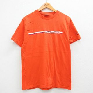 M★古着 半袖 ビンテージ Tシャツ メンズ 90年代 90s バージニアテック コットン クルーネック USA製 オレンジ 23jul01 中古(Tシャツ/カットソー(半袖/袖なし))