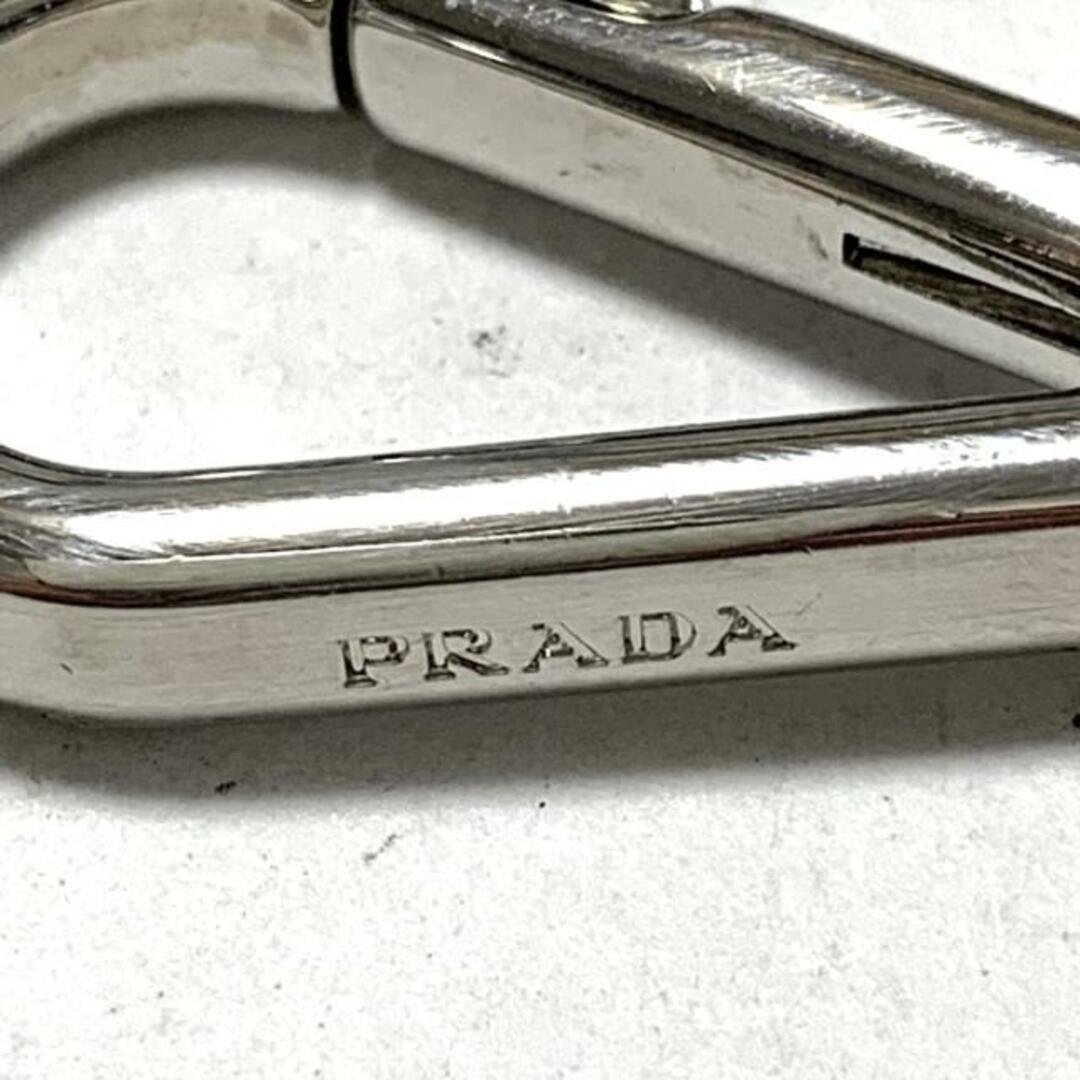 PRADA(プラダ)のPRADA(プラダ) キーホルダー(チャーム) - ダークグレー×シルバー×マルチ 携帯電話/キーリング付き レザー×金属素材 レディースのファッション小物(キーホルダー)の商品写真