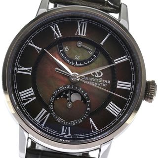 オリエント(ORIENT)のオリエント ORIENT F7M6-UAN0 オリエントスター パワーリザーブ ムーンフェイズ 自動巻き メンズ 美品 _808282(腕時計(アナログ))