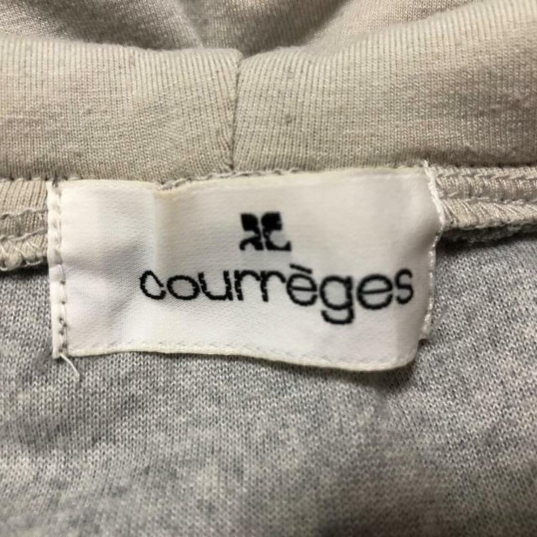 Courreges(クレージュ)のCOURREGES(クレージュ) ワンピース サイズ38 M レディース - ライトグレー 半袖/ひざ丈/ベロア/パーカーワンピ レディースのワンピース(その他)の商品写真