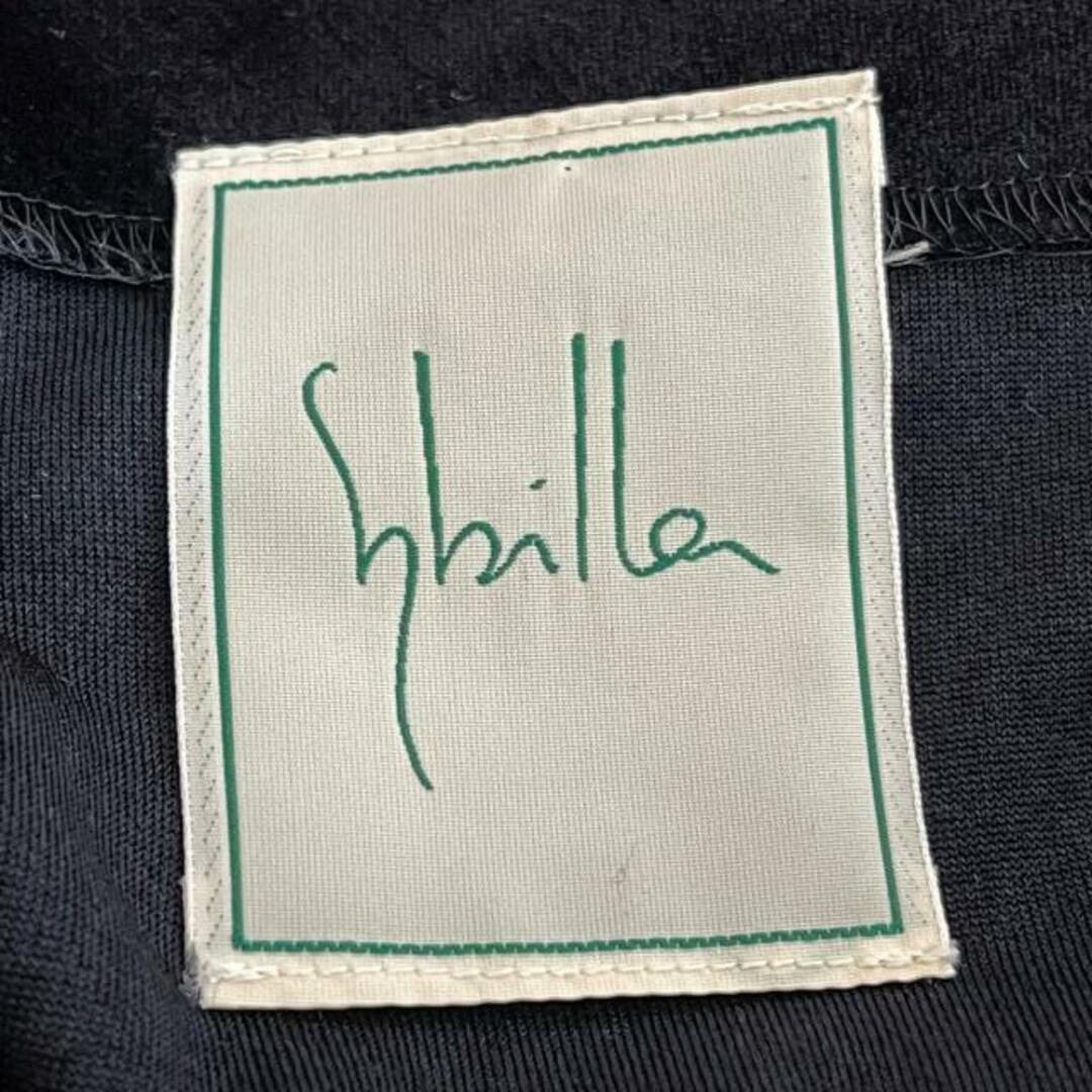 Sybilla(シビラ)のSybilla(シビラ) ワンピース サイズ40 XL レディース美品  - 黒 七分袖/ひざ丈/ベロア レディースのワンピース(その他)の商品写真