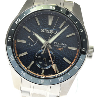 セイコー(SEIKO)のセイコー SEIKO SARF001 プレサージュ シャープエッジド GMT 自動巻き メンズ 極美品 _808368(腕時計(アナログ))
